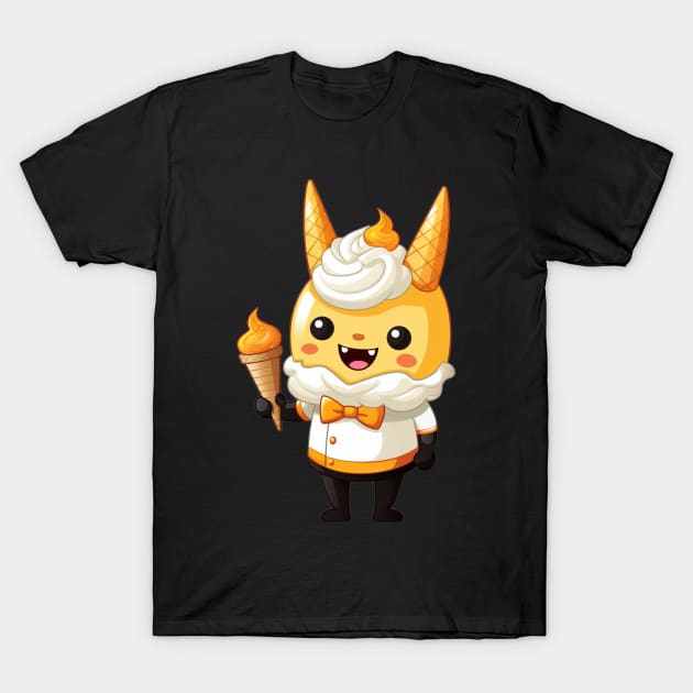 kawaii ice cream cone junk food T-Shirt cute  funny T-Shirt by nonagobich